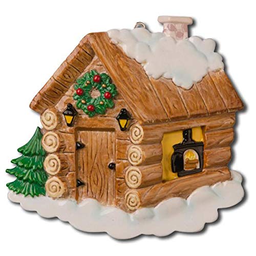 Polar X Log Cabin Personalized Christmas Tree Ornament