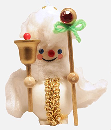 Steinbach White Santa with Staff Wooden German Christmas Ornament Decoration New