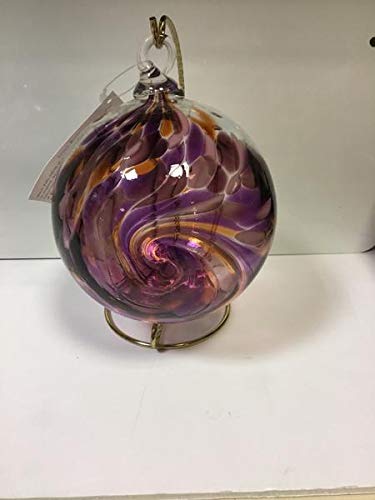 Ornament – Spirit Ball – Violet Glass 7″