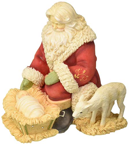 Enesco Heart of Christmas’ Silent Night, Holy Night Santa Figurine, 6.26″, Multicolor