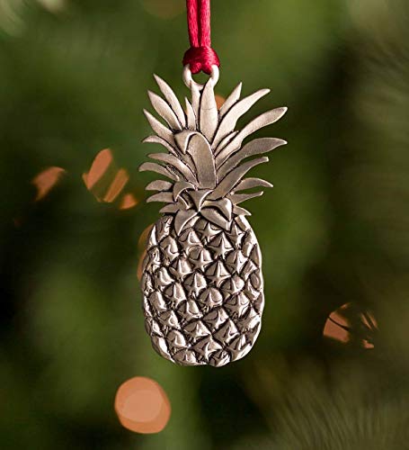 Plow & Hearth Solid Pewter Christmas Tree Ornament – Pineapple
