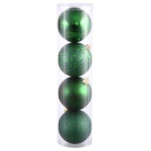 Vickerman 4-Piece Assorted Finish Ball, 4.75-Inch, Emerald, 4 Per Box