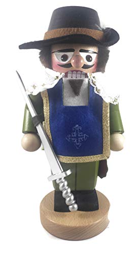 Steinbach Nutcrackers Wooden Chubby Aramis The Noble Muskateer with Sword 12 Inches Tall Collectible Christmas Figures Hand Made in Germany