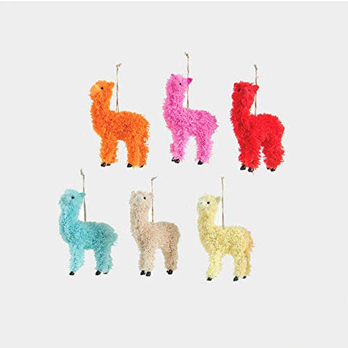 One Hundred 80 Degrees Llama Ornament Set of 6 Assorted