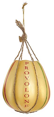 Kurt Adler Glass Ornament with S-Hook and Gift Box, Food Collection (Italian Cheese [Provolone])