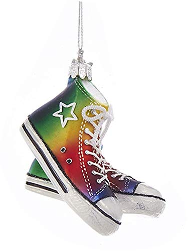 Kurt-Adler Glass Ornament with S-Hook and Gift Box, Random Selection (Pride Sneaker, NB1149)