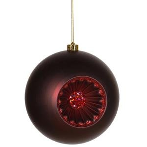Vickerman 8″ Burgundy Matte and Glitter Finish Old Fashion Christmas Ball Ornament