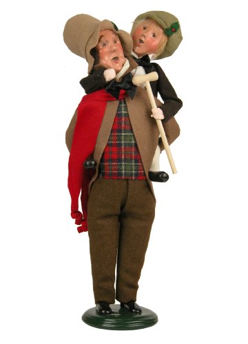 Byers’ Choice Bob Cratchit & Tiny Tim Caroler Figurine 209 from The A Christmas Carol Collection