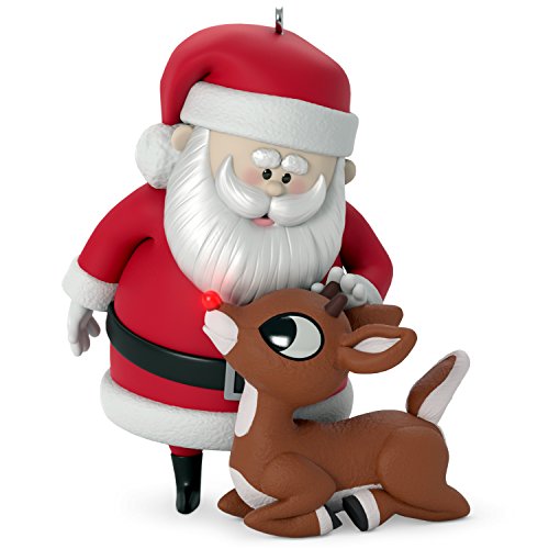 Hallmark Keepsake 2017 Rudolph the Red-Nosed Reindeer Won’t You Guide My Sleigh Tonight? Christmas Ornament With Light