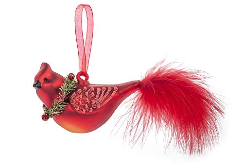 Ganz Vintage Glass Red Cardinal Decorative Ornament