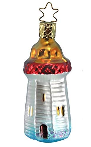 Inge Glas Lighthouse Med German Glass Christmas Ornament
