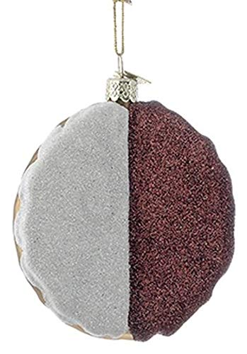 Kurt Adler Glass Ornament with S-Hook and Gift Box, Food Collection (Cookie [Frosted])