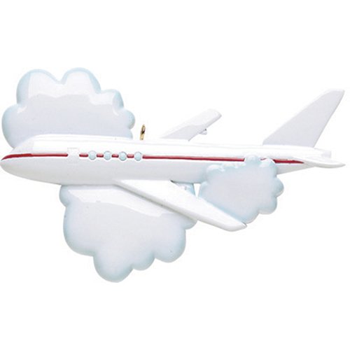 Personalized Flying Christmas Tree Ornament 2019 – Airplane Clouds Flight Cockpit Captain Aviation Cabin Crew Hostess Way Trip Craft First Vacation Honeymoon Tradition Year – Free Customization