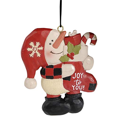 Blossom Bucket Joy to You Snowman Ornament with Stocking
