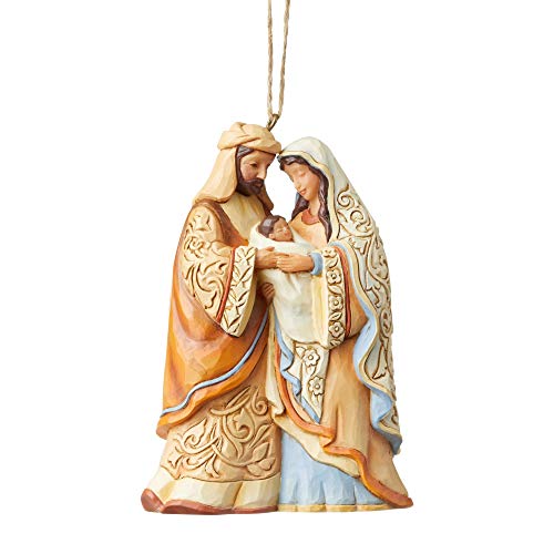 Jim Shore Heartwood Creek 6004319 Holy Family Hanging Ornament,Resin, 4.2 Inches, Multicolor