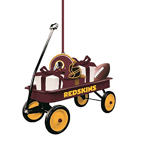 Team Sports America Washington Redskins NFL Team Wagon Ornament, Set of 2