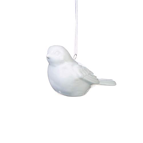 Raz Alabaster White Bird 4 inch Porcelain Decorative Christmas Ornament