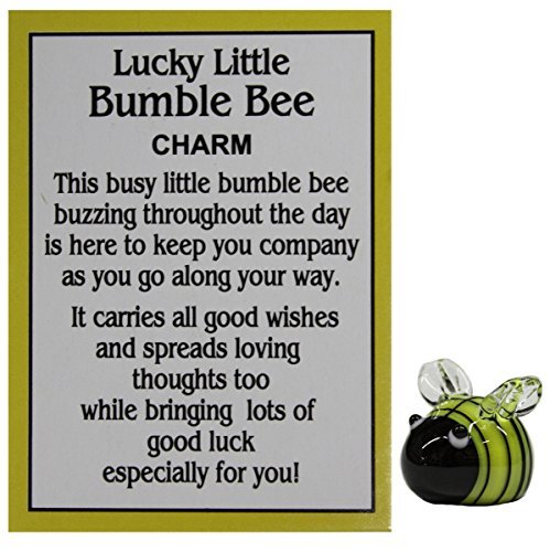 Ganz Lucky Little Bumble Bee Charm with Story Card yellow