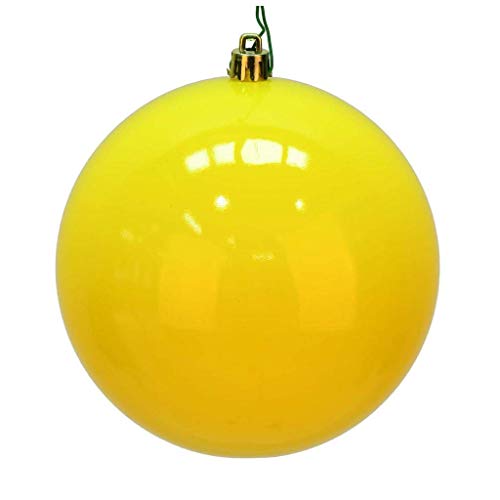 Vickerman 623992-2.4″ Yellow Shiny Ball Christmas Tree Ornament (24 pack) (N590678DSV)
