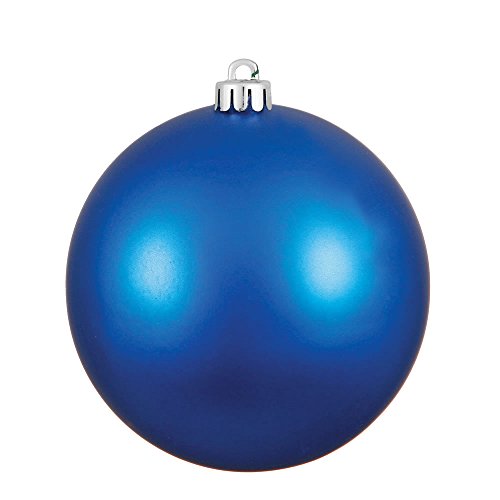 Vickerman 6″ Blue Matte Ball Ornament 4 per Box