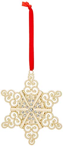 Lenox Silver Ornaments Golden Snowflake, Gold