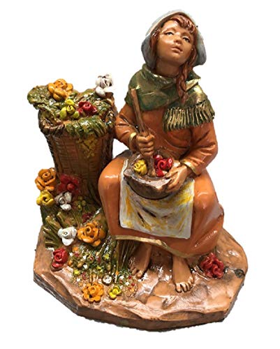 Fontanini 91881 Girl with Flowers, Liliana 5″ Scale Nativity Figurine