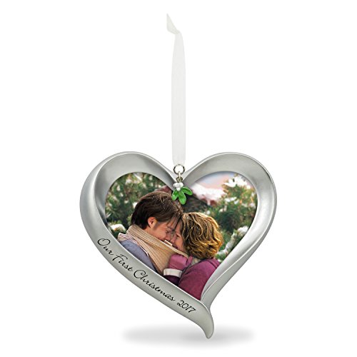 Hallmark Keepsake 2017 Our First Christmas Loving Heart Picture Frame Dated Christmas Ornament