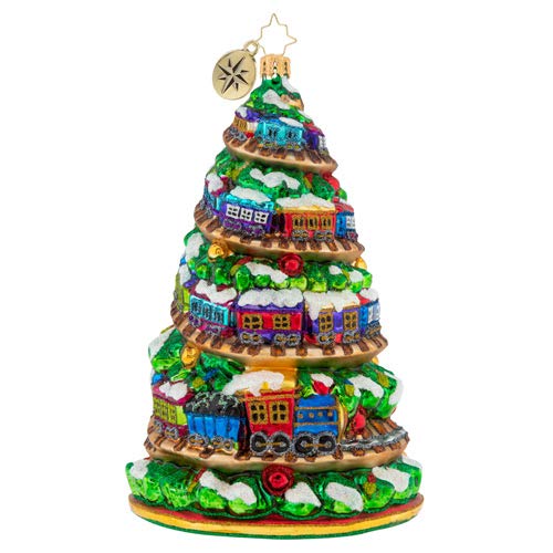 Christopher Radko Terrific Train Track Tree Christmas Ornament