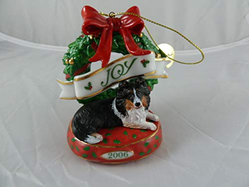 Danbury Mint Sheltie Dog 2006 Christmas Joy Annual Christmas Ornament