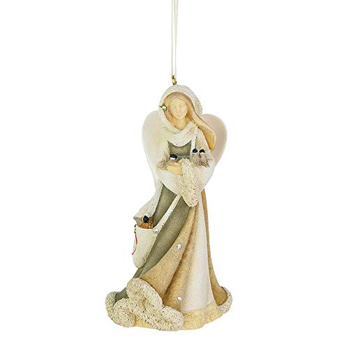 Heart of Christmas Hanging Ornament with S-Hook (Angel with Birds, 6004114)