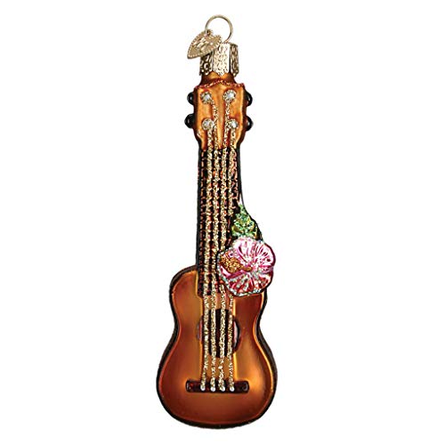 Old World Christmas Glass Blown Ornament with S-Hook and Gift Box, Music Collection (Ukulele)