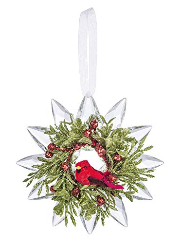 Ganz Cardinal Krystal Snowflake Decorative Ornaments