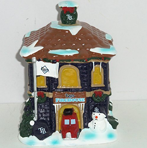 Forever Collectibles Tampa Bay Rays Firehouse Cermaic Building MLB Baseball Christmas Decoration