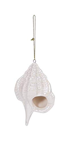 Beachcombers Coastal Life Decorative Beach Ornament with S-Hook (Pearly Conch Shell, 04555)