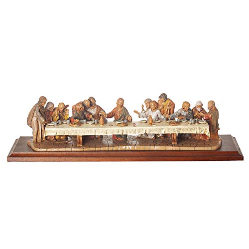 Fontanini, The Last Supper, 20.75″ W, Polymer/Resin/Wood, Life of Christ Collection