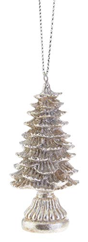 RAZ Imports Silver Resin Christmas Tree Ornament