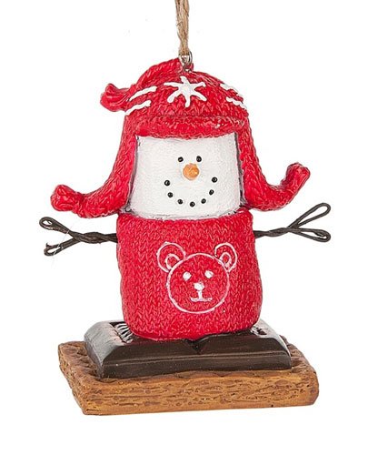 S’mores Original 2017 Ugly Sweater Snowman Ornament