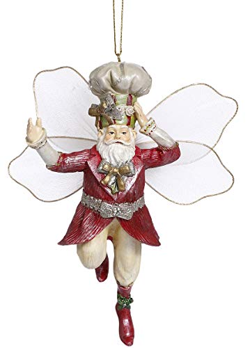 Mark Roberts Resin Limited Edition Fairy Hanging Ornament with Fabric Wings 6 Inches (Confectionary Fairy 63-93272)