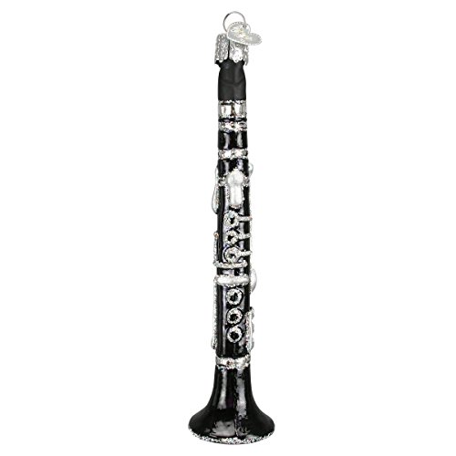 Old World Christmas Glass Blown Ornament with S-Hook and Gift Box, Music Collection (Clarinet)