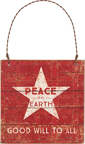 Primitives by Kathy PBK Christmas Decor – Vintage Peace Goodwill Ornament
