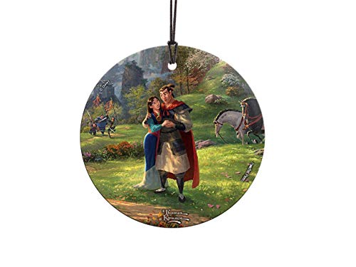 Trend Setters Disney – Mulan – Blossoms of Love – Artwork by Thomas Kinkade Studios – Starfire Prints Hanging Glass – Ideal for Gifting and Collecting