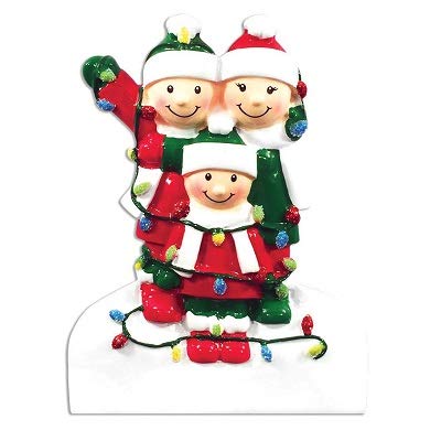 Polar X Tangled in Lights (Family 3) Christmas Ornament