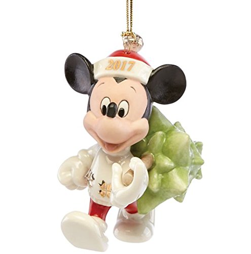 Lenox Disney 2017 Mickey Figurine Ornament Annual Trimming The Tree Mouse