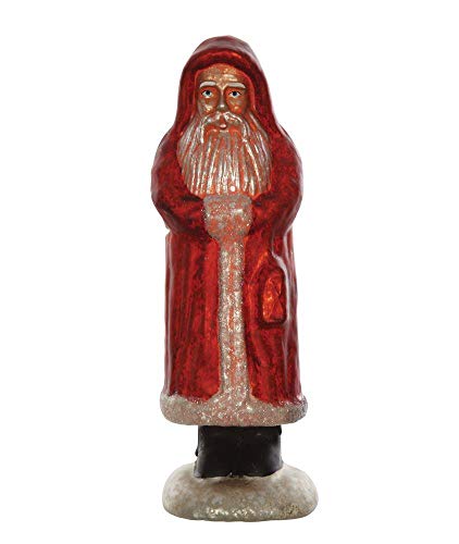 Creative Co-op Red Mercury Glass Santa Figures and Figurines