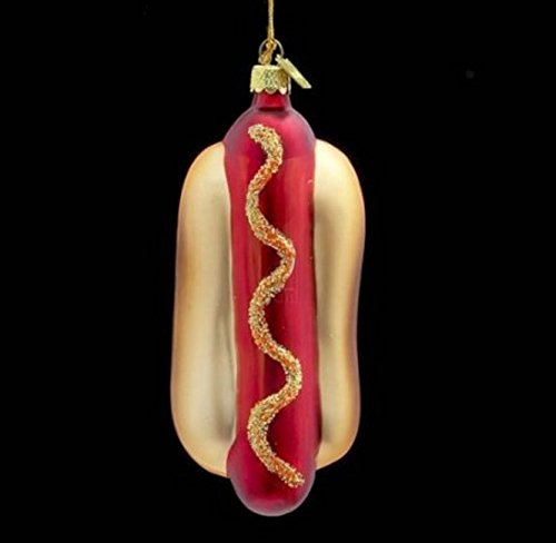 Kurt Adler Noble Gems Hot Dog Christmas Ornament