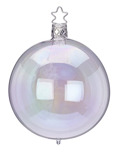 Inge-glas Kugel Ball 8 cm Iridescent 14140T008 German Christmas Ornament