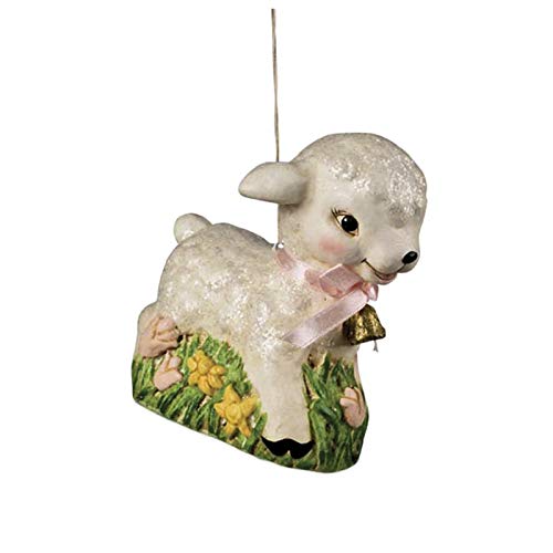 Bethany Lowe Retro Baby Sheep Lamb Spring Time Easter Ornament Home Decoration