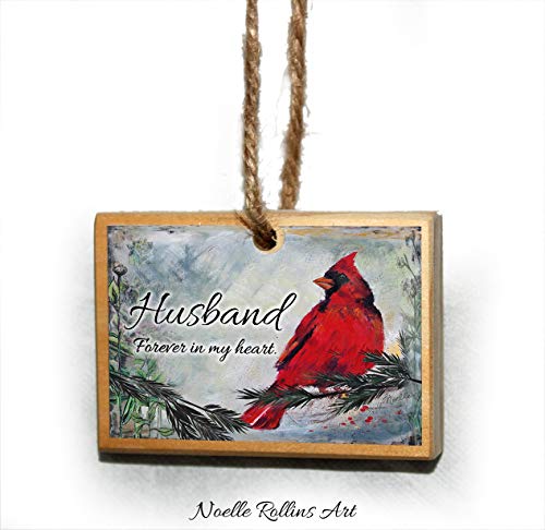 Husband remembrance Christmas ornament with poem