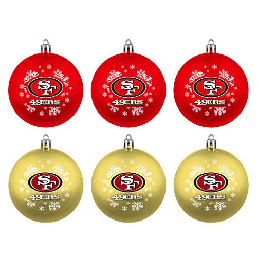 Topperscot Boelter Brands San Francisco 49ers Home & Away Shatter Proof Ball Ornament Gift Set of 6