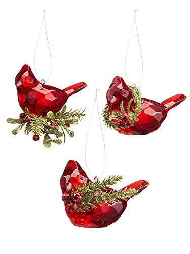 Ganz Teeny Cardinal Ornaments Set of 3